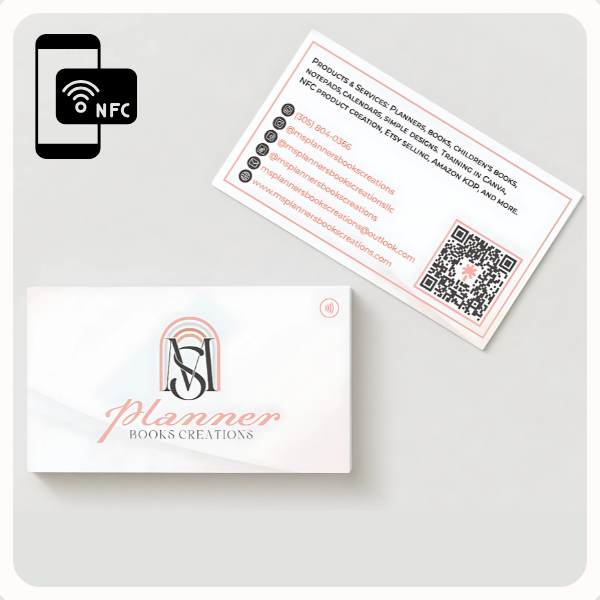 Custom NFC Plastic Business Card – Double-Sided with Photo