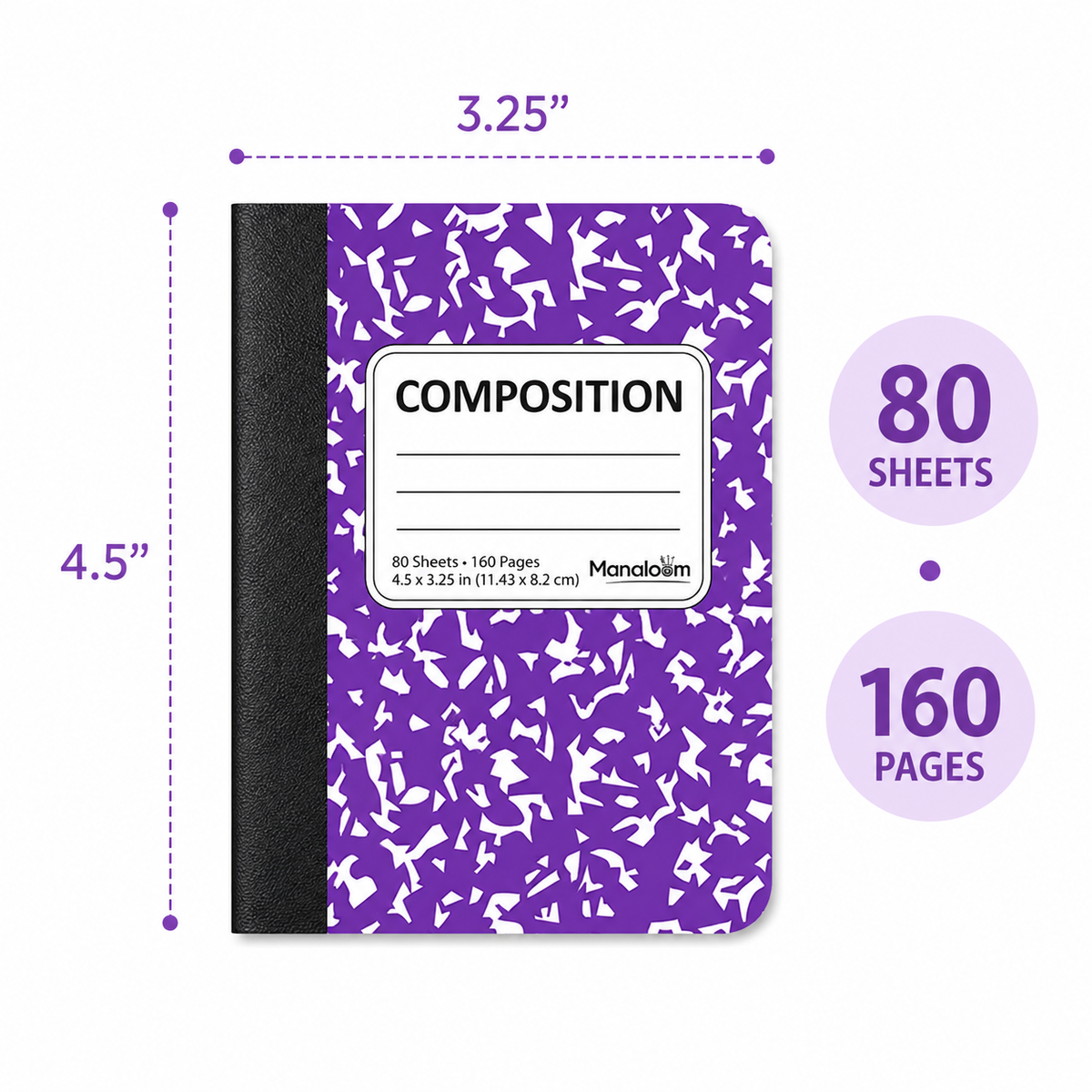 Custom Composition Books - Personalized Cover (Mini, Medium, Regular & Large)