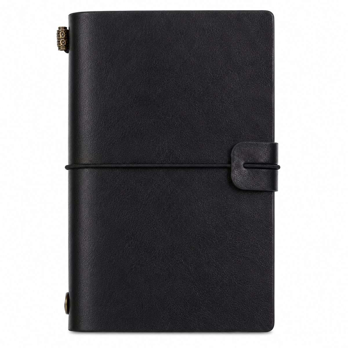 Personalized  Leather Traveler’s Notebook – Custom Initial Journal with Refillable Inserts