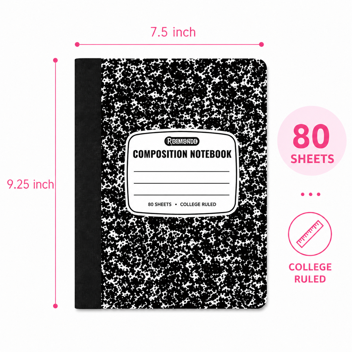 Custom Composition Books - Personalized Cover (Mini, Medium, Regular & Large)