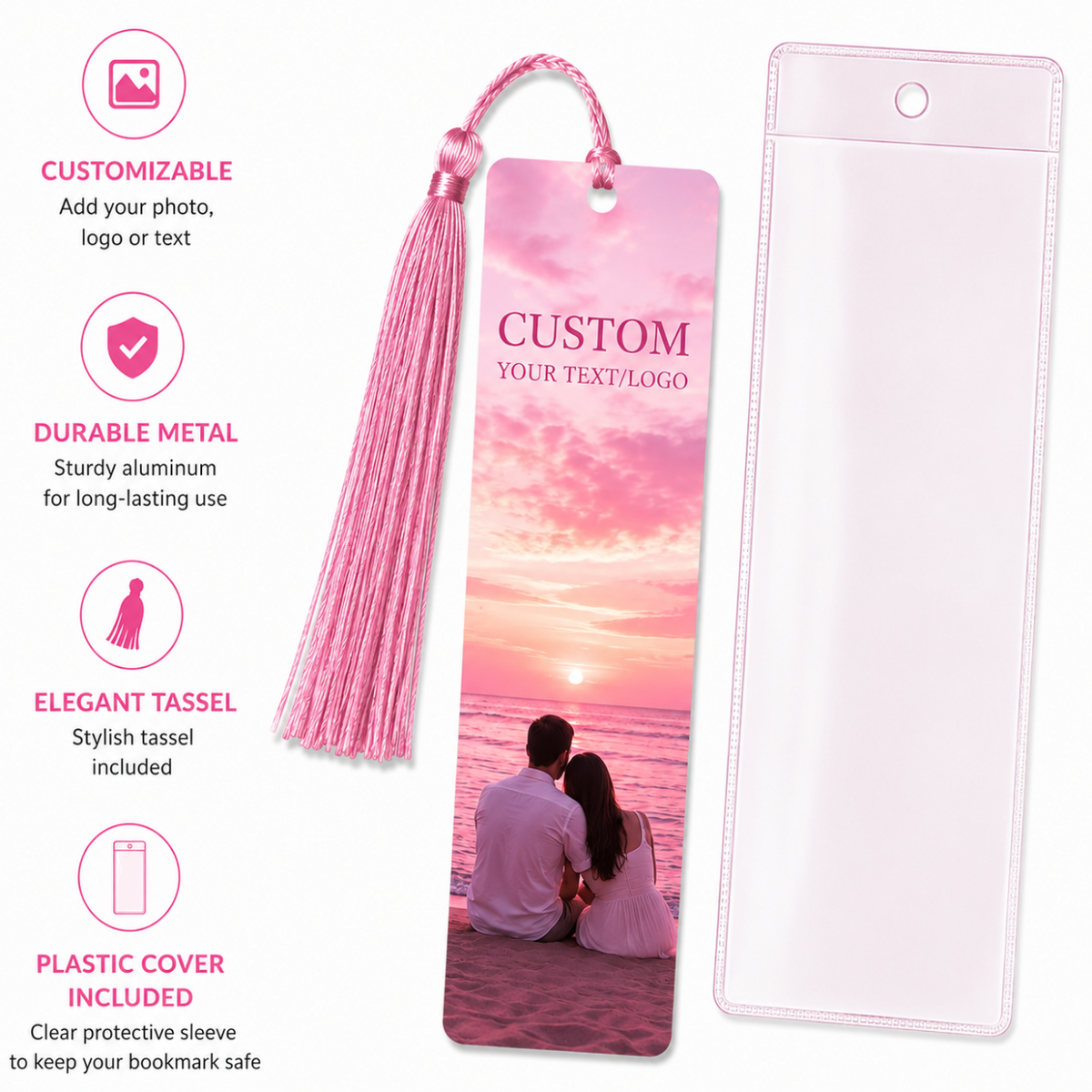 Custom Laminated Bookmark  Personalized with your  Photo, LOGO OR TEXT