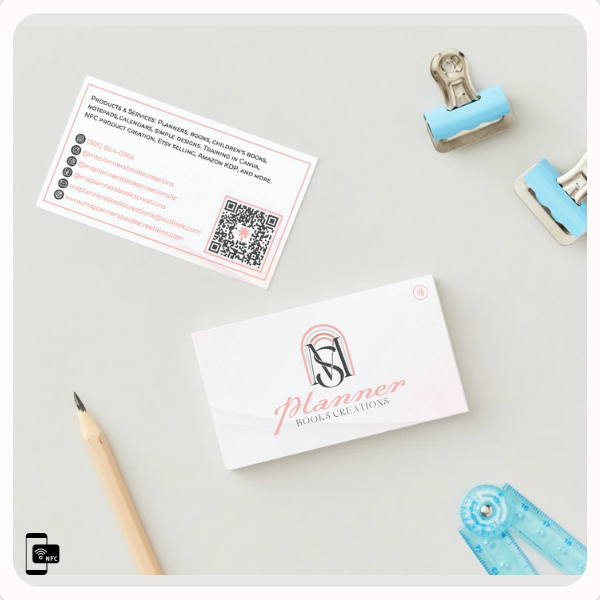 Custom NFC Plastic Business Card – Double-Sided with Photo