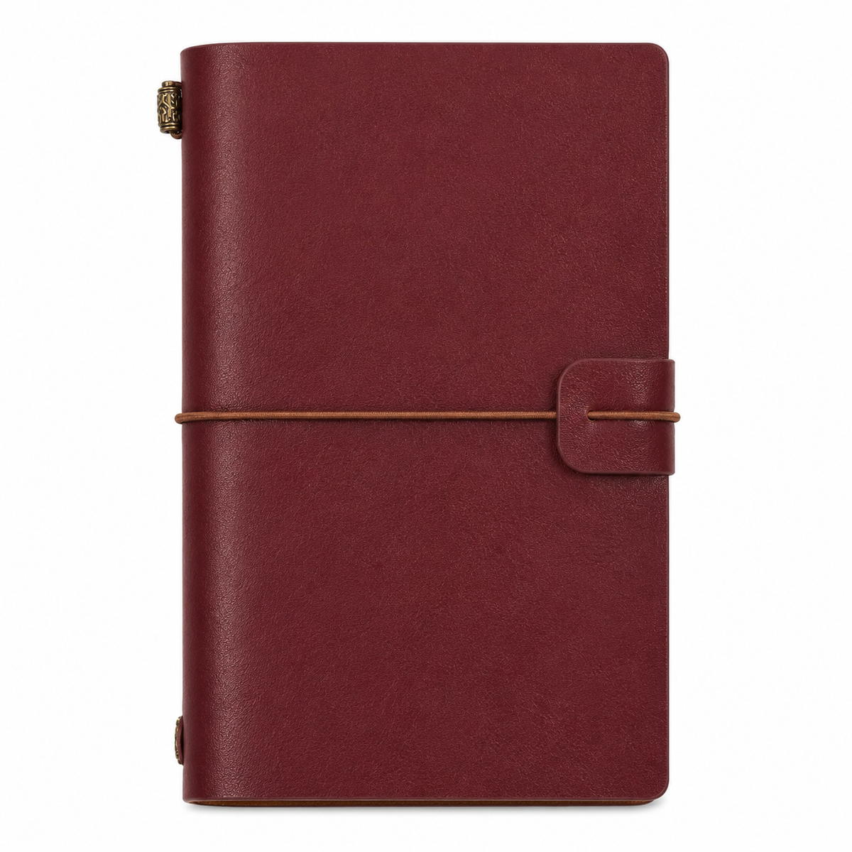 Personalized  Leather Traveler’s Notebook – Custom Initial Journal with Refillable Inserts