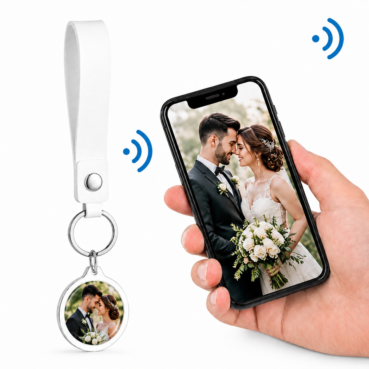 Custom NFC Smart Keychain | Personalized Photo, Logo, Website & Digital Business Card