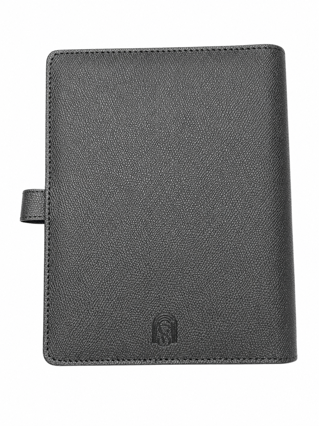 Minimal Black A5 Planner Binder – Refillable Organizer with Snap Closure