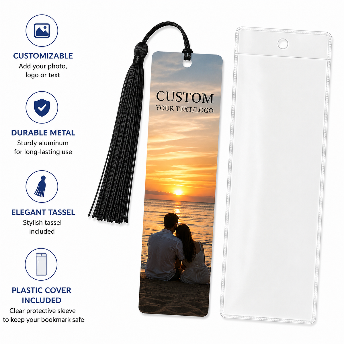 Custom Laminated Bookmark  Personalized with your  Photo, LOGO OR TEXT