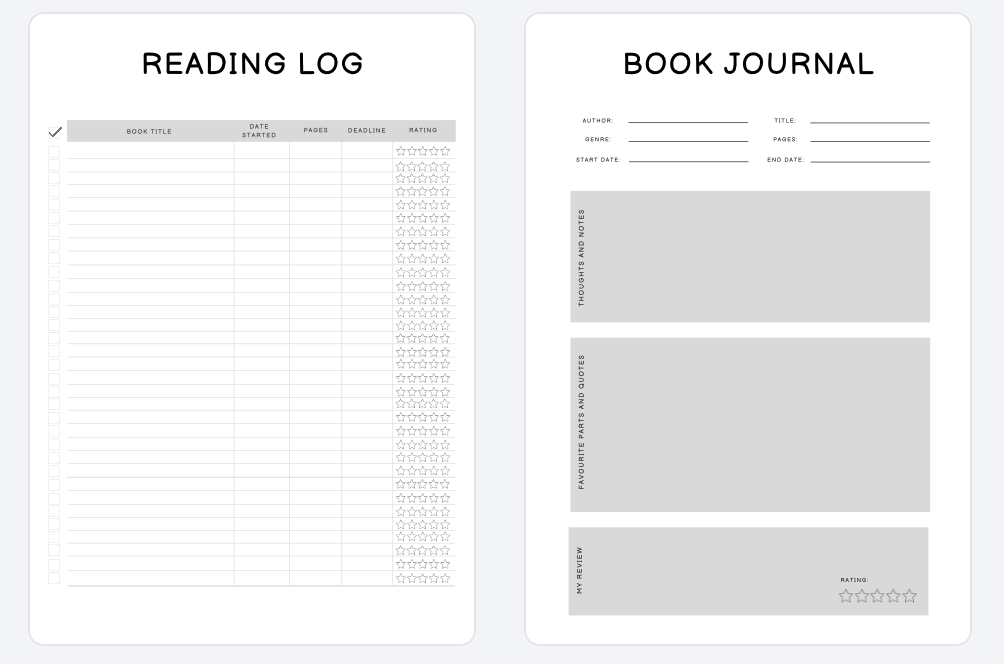 Reading Planner A4