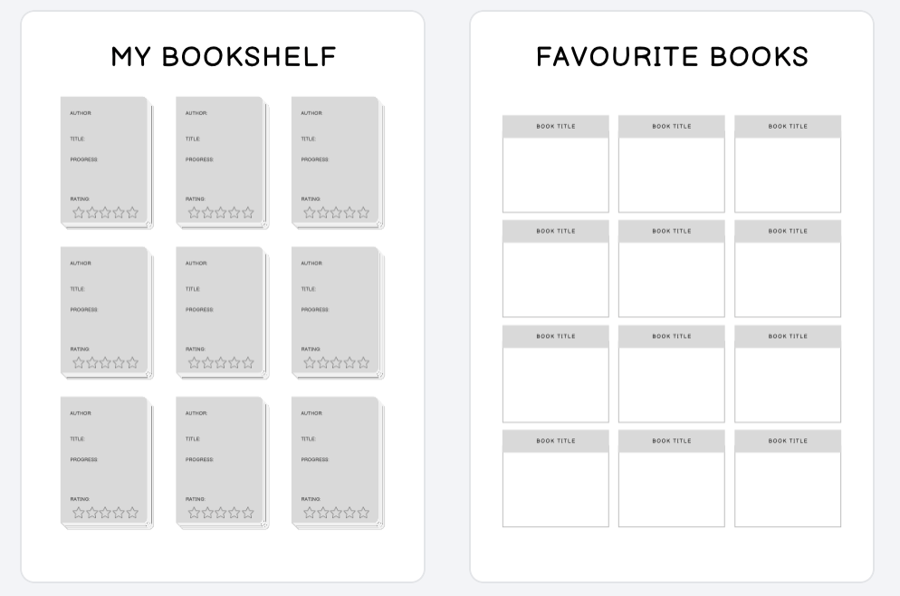 Reading Planner A4