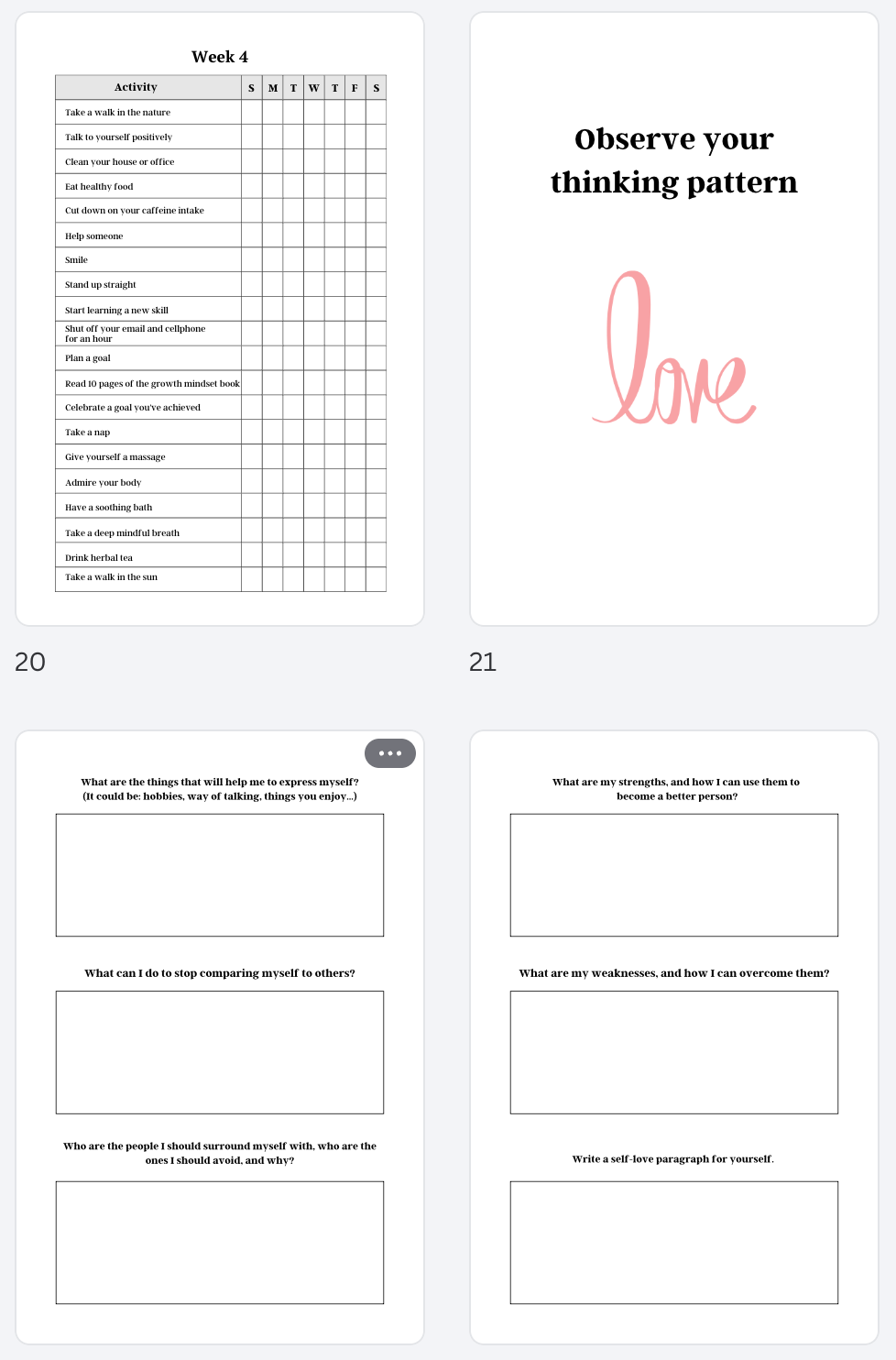 Self Love Workbook 6x9in