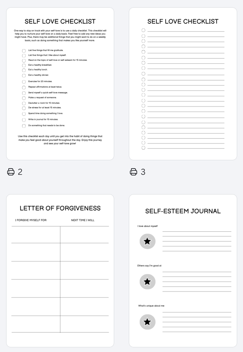 Self Love Planner  A4