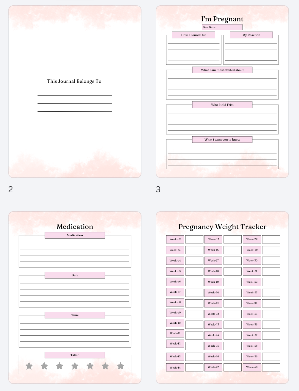 My Pregnancy Journal | Tracker & Memory Book