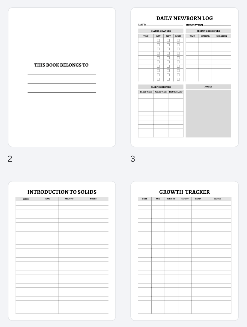 Newborn Planner