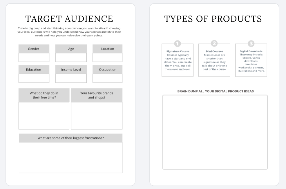 Digital Product Planner A4