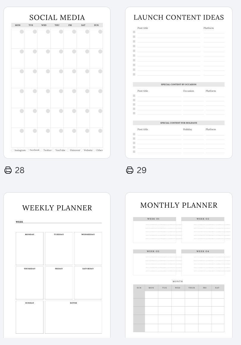 Product Launch Planner A4