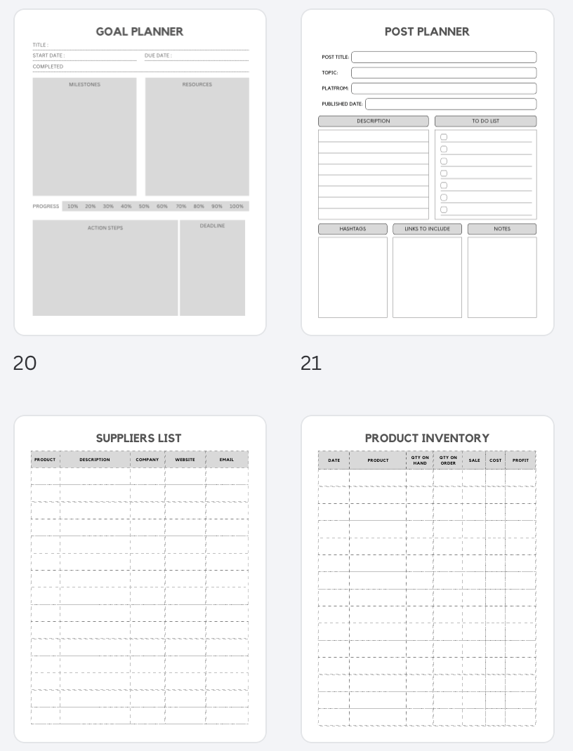 Small Business Planner A4