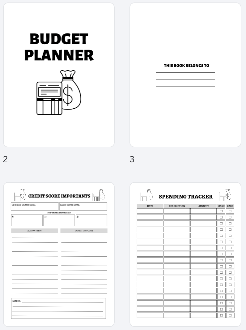 Budget Planner A4 – 50 Pages