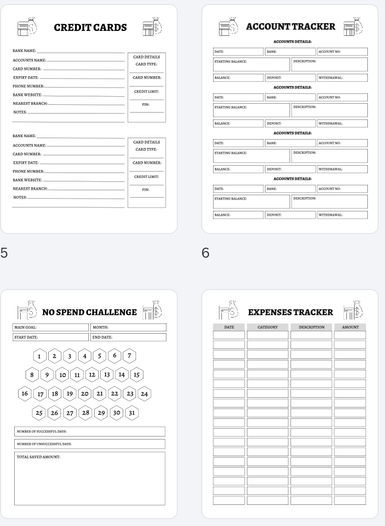 Budget Planner A4 – 50 Pages