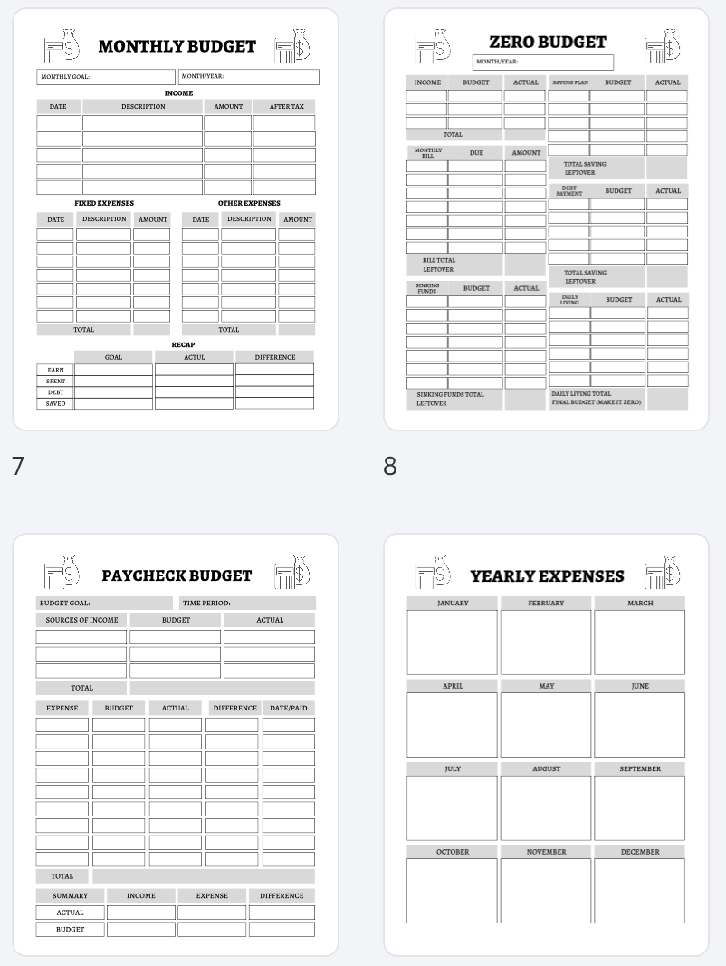 Budget Planner A4 – 50 Pages
