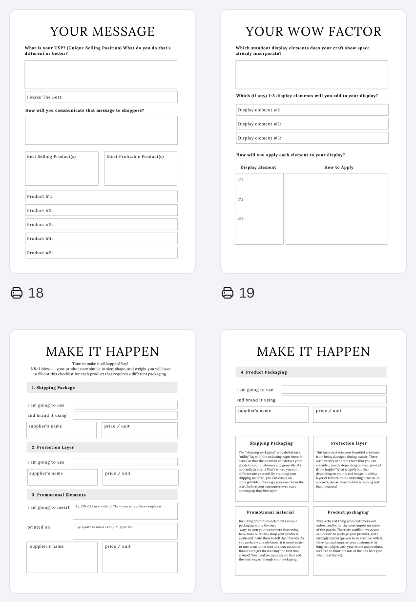 Handmade Business Planner A4