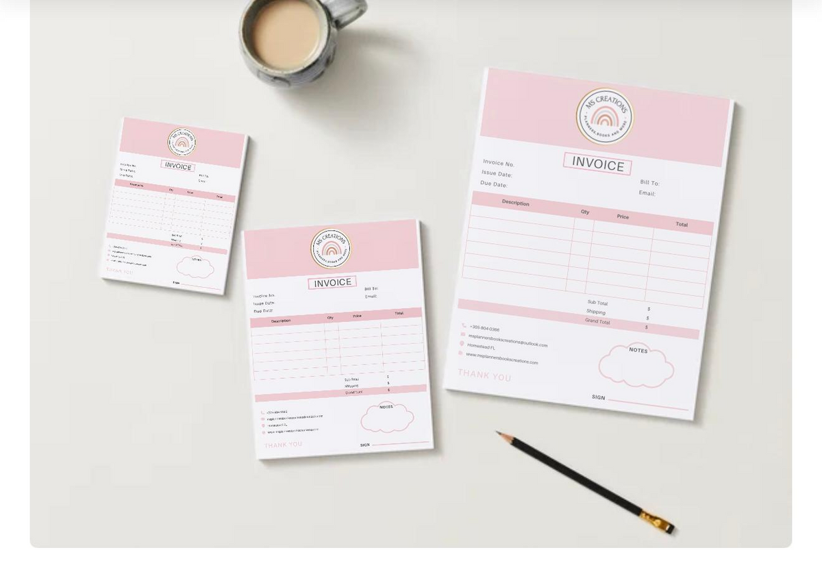 Custom Invoice Notepad – Personalized for Your Business