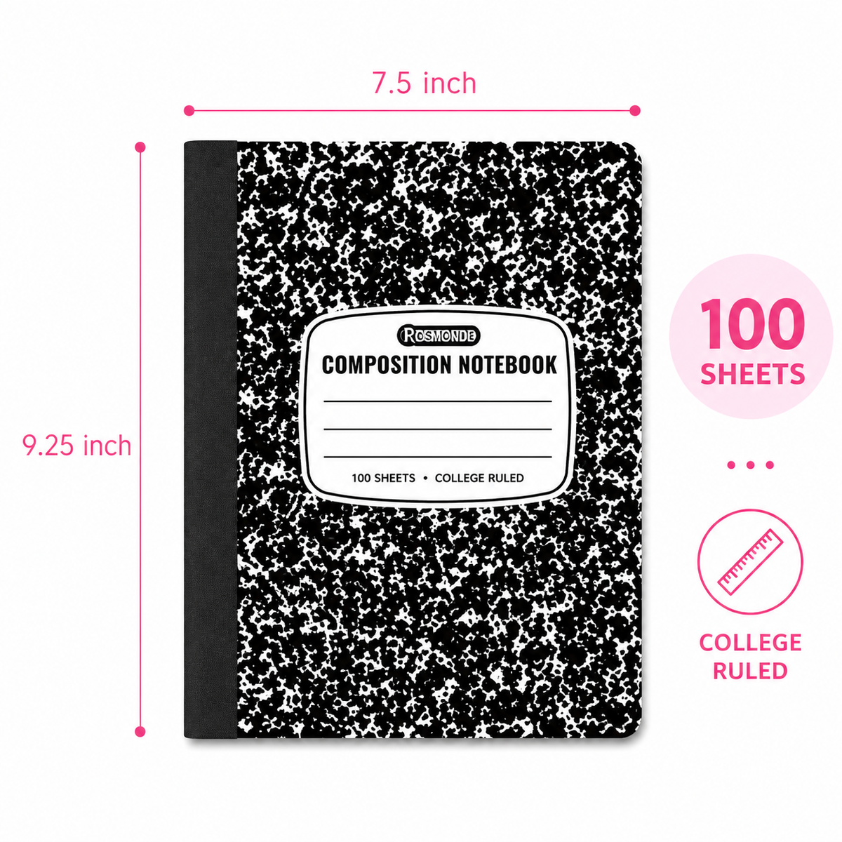 Custom Composition Books - Personalized Cover (Mini, Medium, Regular & Large)