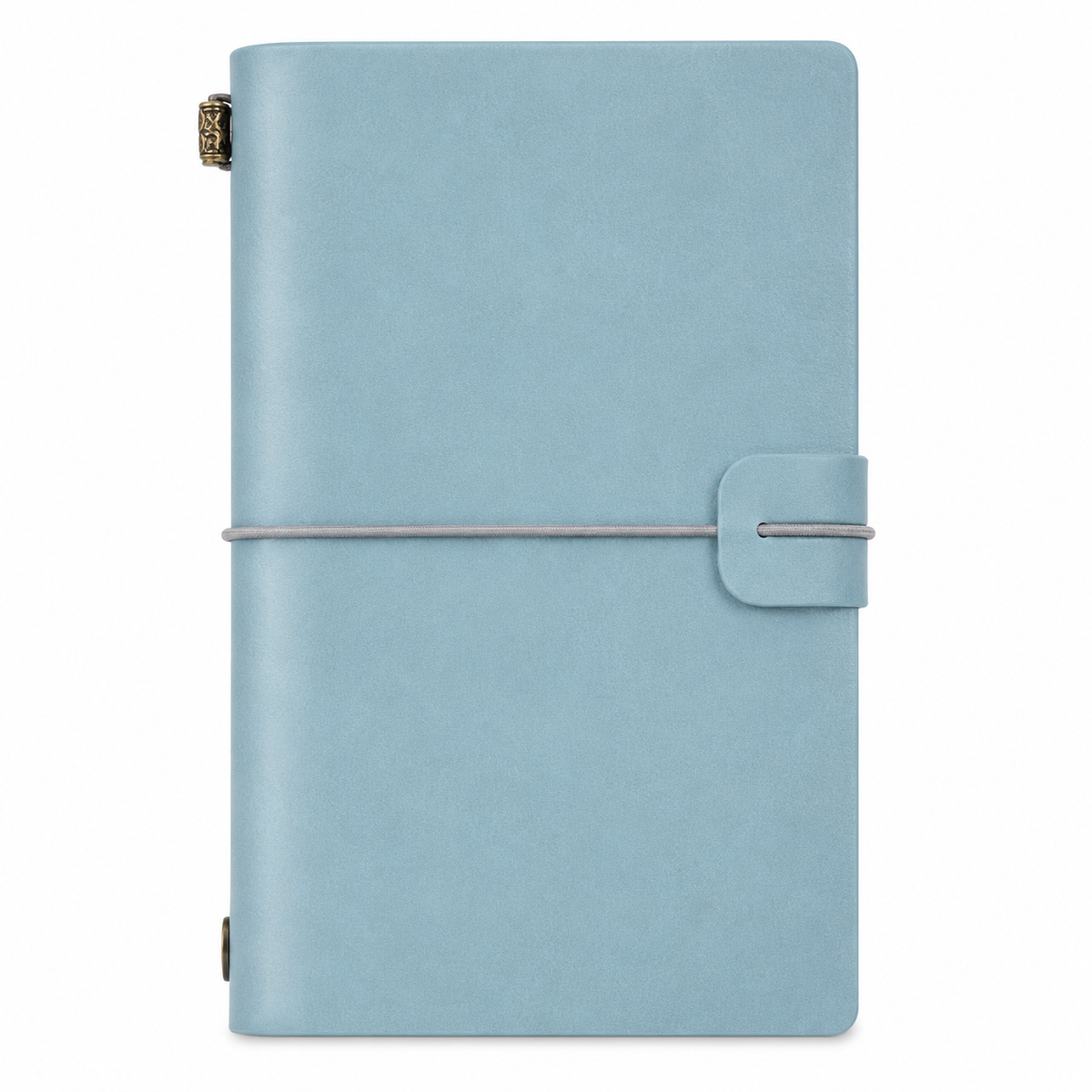 Personalized  Leather Traveler’s Notebook – Custom Initial Journal with Refillable Inserts
